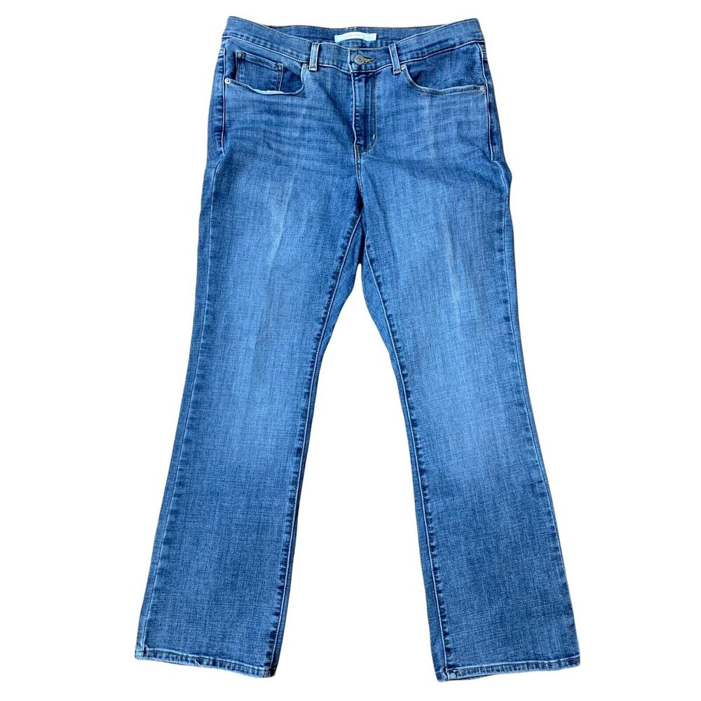 Levi’s Size 10 Classic Boot Cut Jeans Mid Rise Flat Stretch Denim Blue Women’s